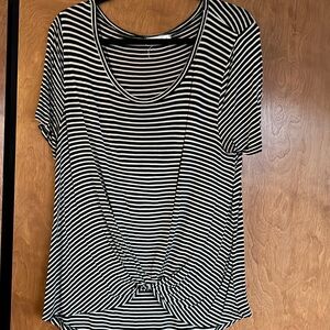 Anthropologie black and white striped tee